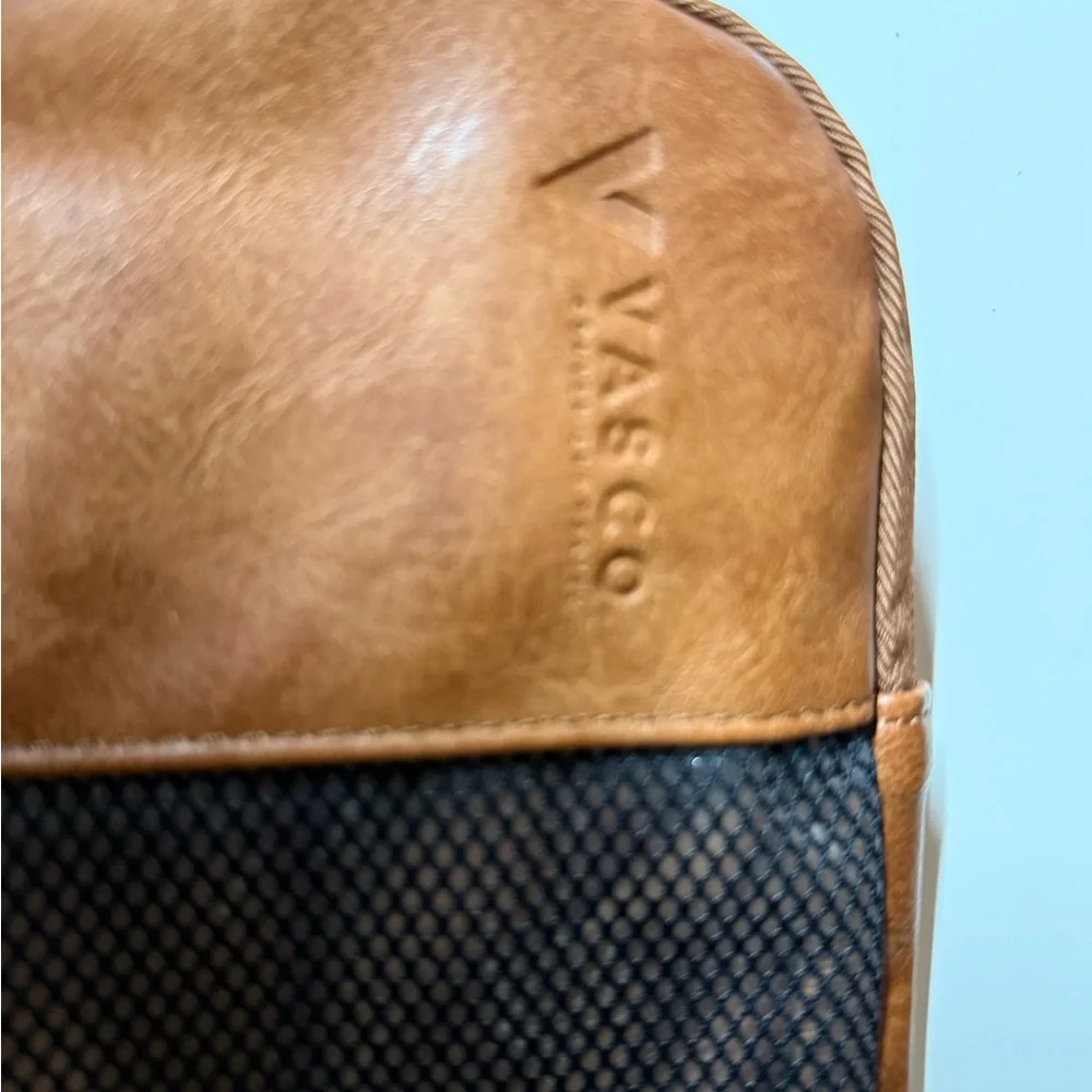 Brown and Black Faux Leather Packing Cube